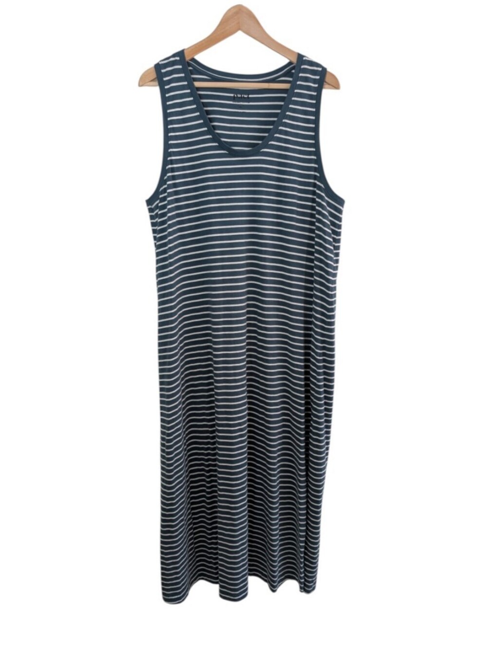 Pact Softspun Striped Sleeveless Maxi Dress XL
